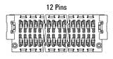 Dimenzije Zero8 Plug, ravni, 12-pinski