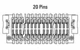 Dimenzije Zero8 Plug, ravni, 20-pinski
