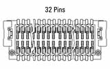 Dimenzije Zero8 Plug ravni, 32-pinski