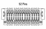 Dimenzije Zero8 Plug ravni, 52-pinski