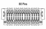 Dimenzije Zero8 Plug ravni 80-pinski