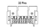 Dimenzije Zero8 Socket, kotni, 32-pinski