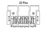 Dimenzije Zero8 Socket, kotni, 32-pinski